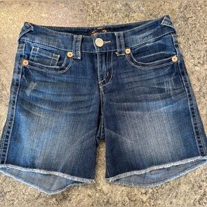 Seven7 Women's Deep Indigo Jean Shorts